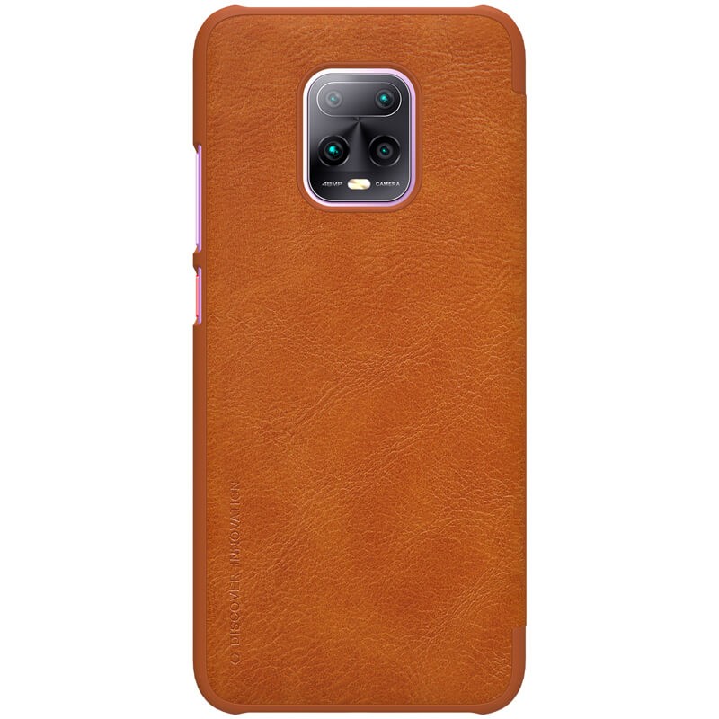 Etui Qin Leather Xiaomi Redmi 10X 5G/10X Pro 5G Brązowe
